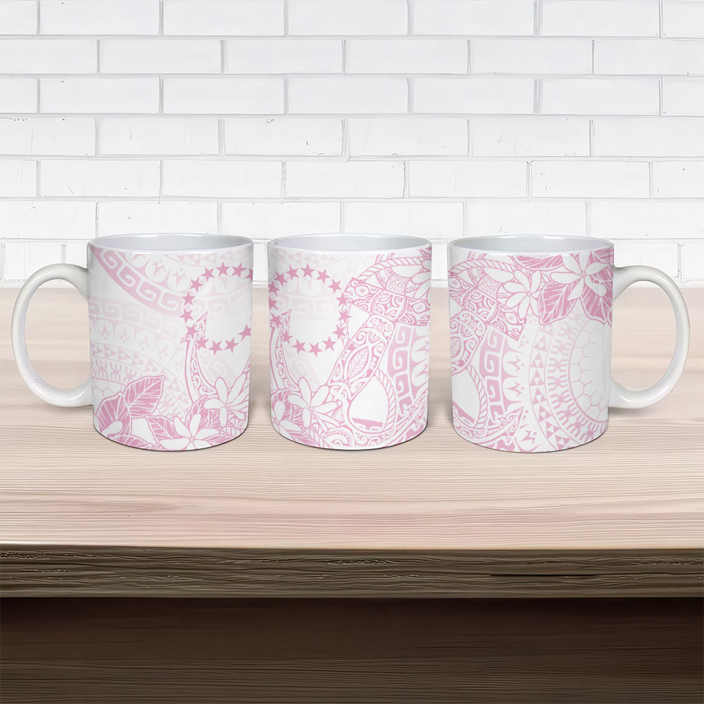 Candy Pink Kuki Airani Tapakau Ceramic Mug Tribal Anchor Mix Tiare LT7 - Polynesian Pride