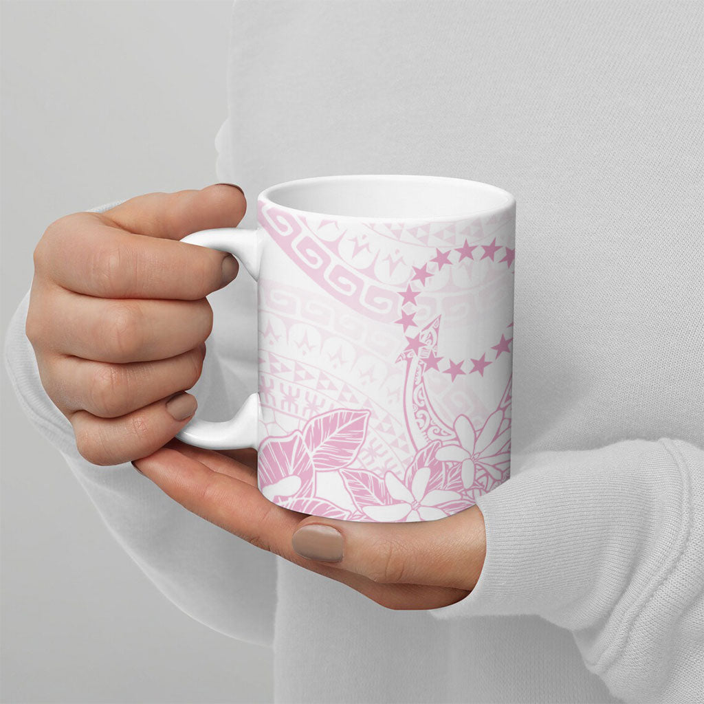 Candy Pink Kuki Airani Tapakau Ceramic Mug Tribal Anchor Mix Tiare LT7 - Polynesian Pride