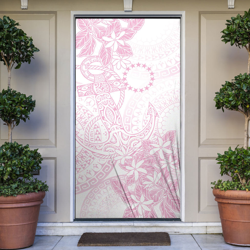 Candy Pink Kuki Airani Tapakau Door Cover Tribal Anchor Mix Tiare LT7 Candy Pink - Polynesian Pride
