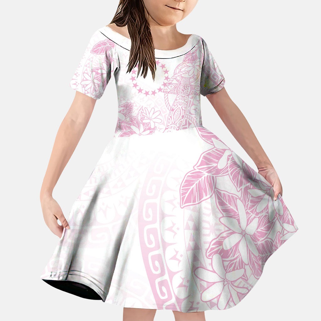 Candy Pink Kuki Airani Tapakau Family Matching Mermaid Dress and Hawaiian Shirt Tribal Anchor Mix Tiare