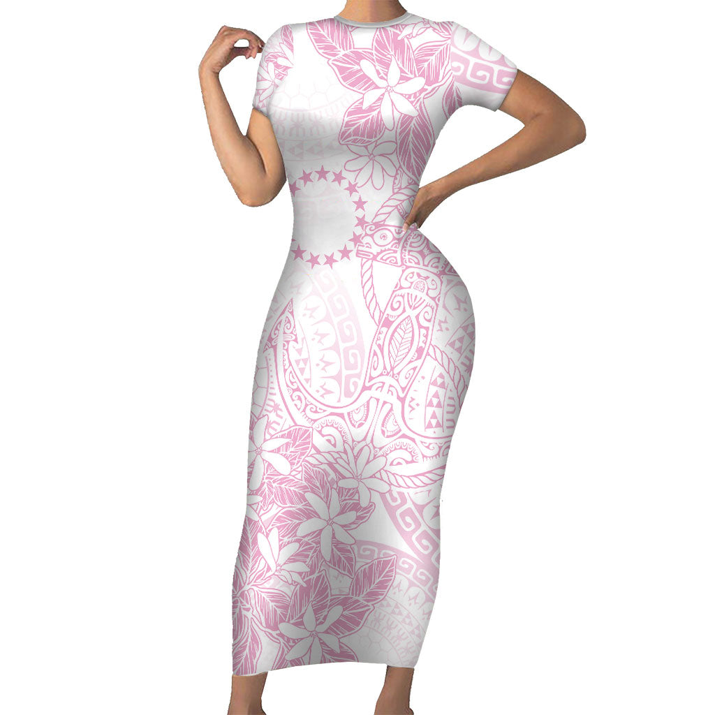 Candy Pink Kuki Airani Tapakau Family Matching Short Sleeve Bodycon Dress and Hawaiian Shirt Tribal Anchor Mix Tiare