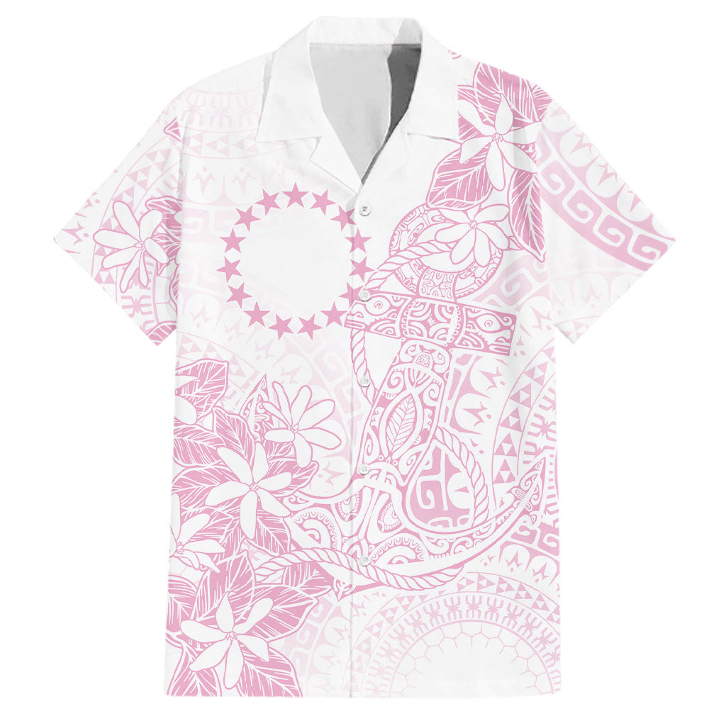 Candy Pink Kuki Airani Tapakau Family Matching Tank Maxi Dress and Hawaiian Shirt Tribal Anchor Mix Tiare