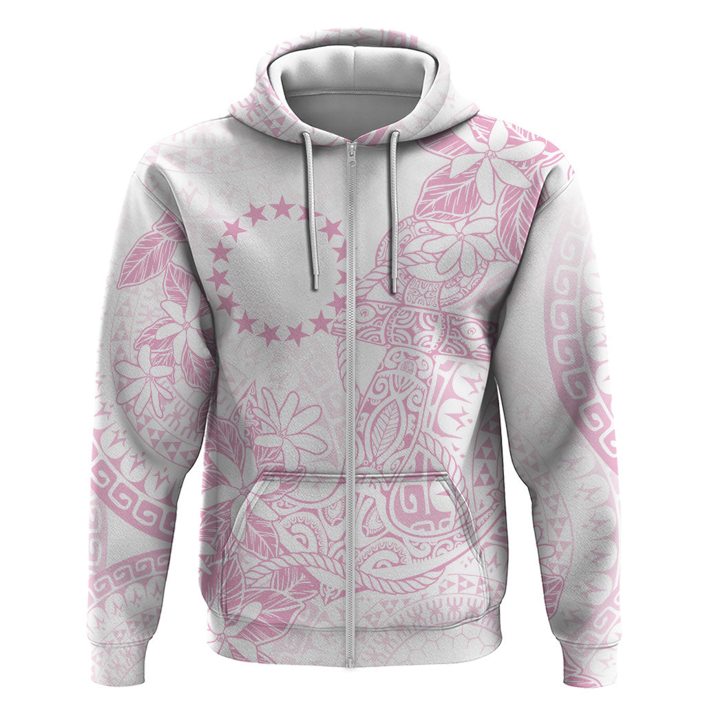 Candy Pink Kuki Airani Tapakau Hoodie Tribal Anchor Mix Tiare