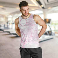 Candy Pink Kuki Airani Tapakau Men Tank Top Tribal Anchor Mix Tiare