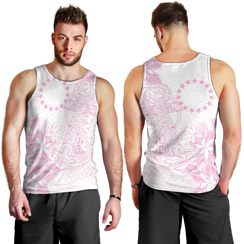 Candy Pink Kuki Airani Tapakau Men Tank Top Tribal Anchor Mix Tiare