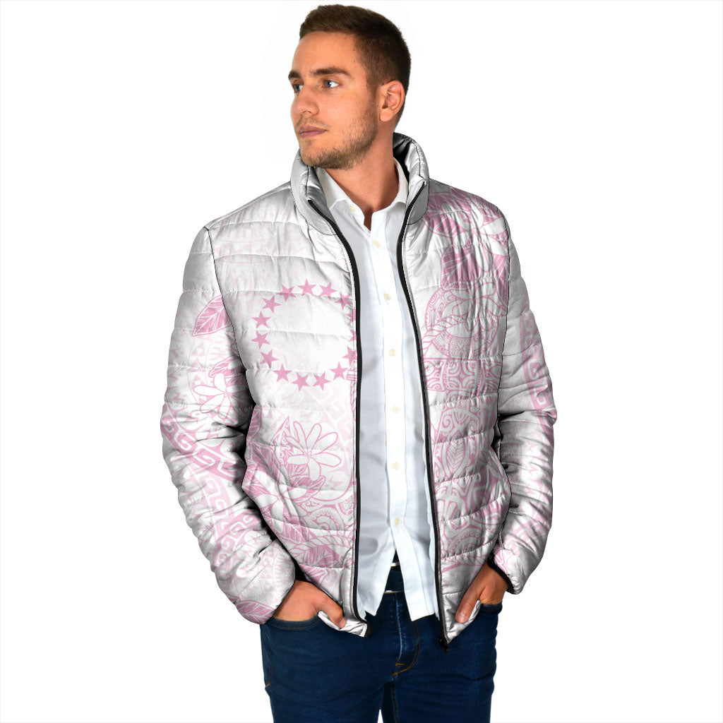Candy Pink Kuki Airani Tapakau Padded Jacket Tribal Anchor Mix Tiare
