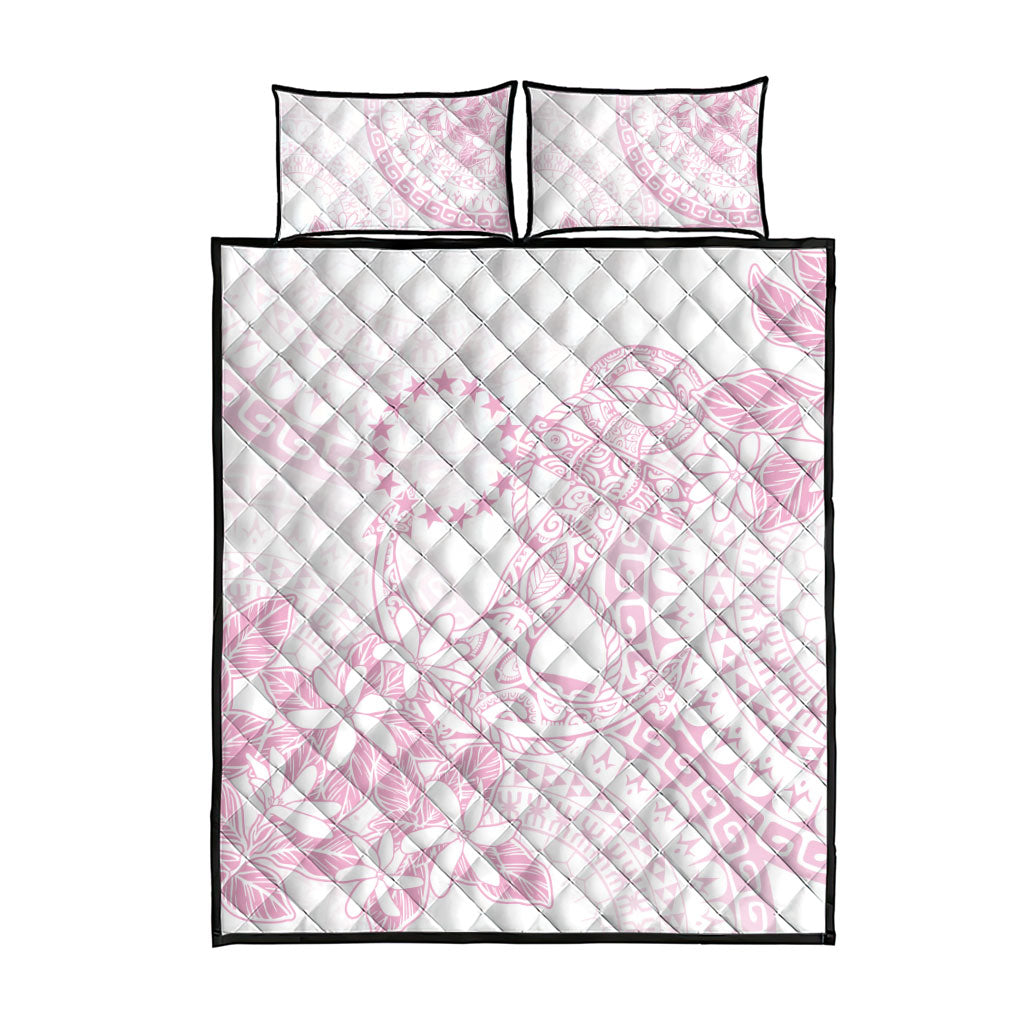 Candy Pink Kuki Airani Tapakau Quilt Bed Set Tribal Anchor Mix Tiare