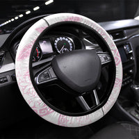 Candy Pink Kuki Airani Tapakau Steering Wheel Cover Tribal Anchor Mix Tiare LT7 Universal Fit Candy Pink - Polynesian Pride