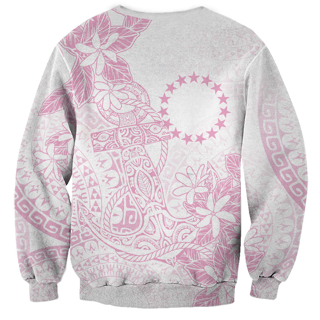 Candy Pink Kuki Airani Tapakau Sweatshirt Tribal Anchor Mix Tiare LT7 - Polynesian Pride