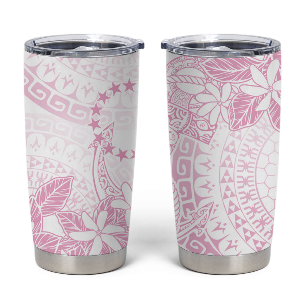 Candy Pink Kuki Airani Tapakau Tumbler Cup Tribal Anchor Mix Tiare LT7 Candy Pink - Polynesian Pride