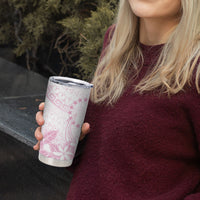 Candy Pink Kuki Airani Tapakau Tumbler Cup Tribal Anchor Mix Tiare LT7 - Polynesian Pride
