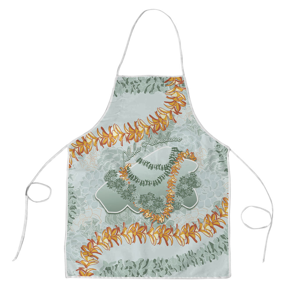Hawaii Kaho'olawe Island Flowers Lei Apron Silver Hinahina Kū Kahakai LT7 Silver - Polynesian Pride