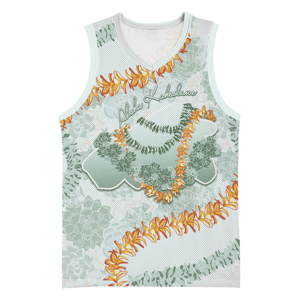 Hawaii Kaho'olawe Island Flowers Lei Basketball Jersey Silver Hinahina Kū Kahakai