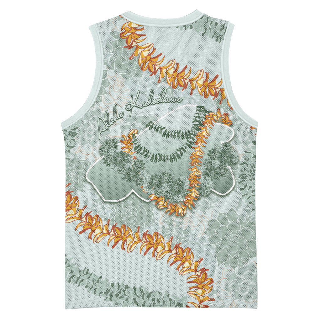 Hawaii Kaho'olawe Island Flowers Lei Basketball Jersey Silver Hinahina Kū Kahakai