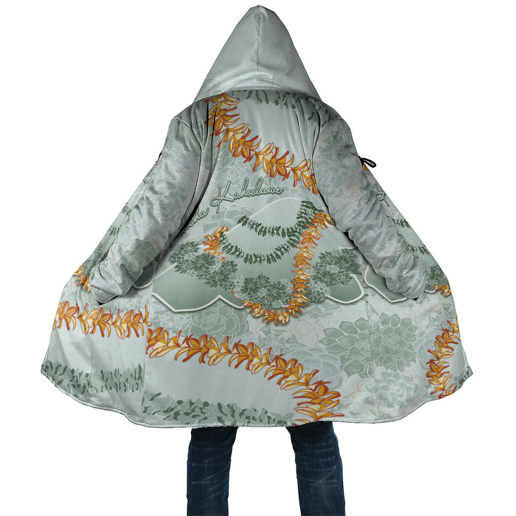 Hawaii Kaho'olawe Island Flowers Lei Cloak Silver Hinahina Kū Kahakai LT7 Unisex Silver - Polynesian Pride
