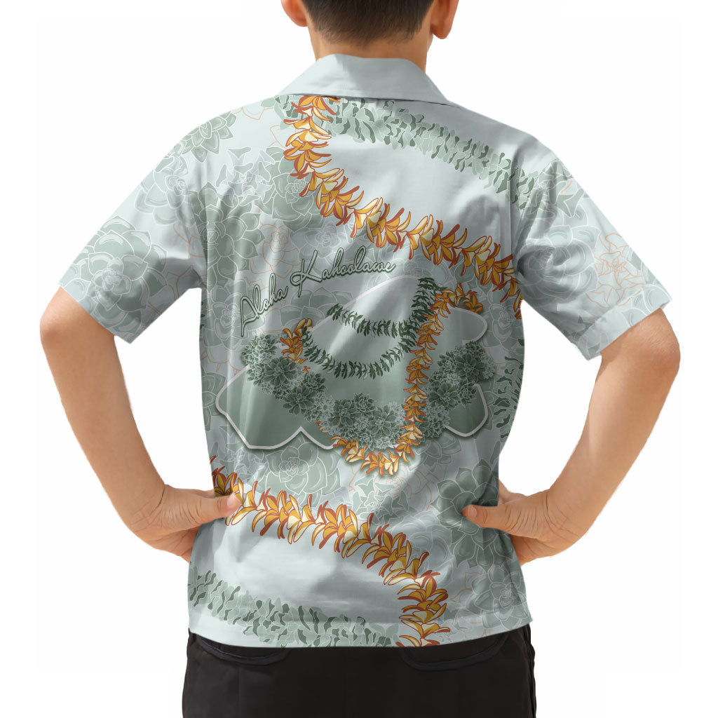 Hawaii Kaho'olawe Island Flowers Lei Hawaiian Shirt Silver Hinahina Kū Kahakai