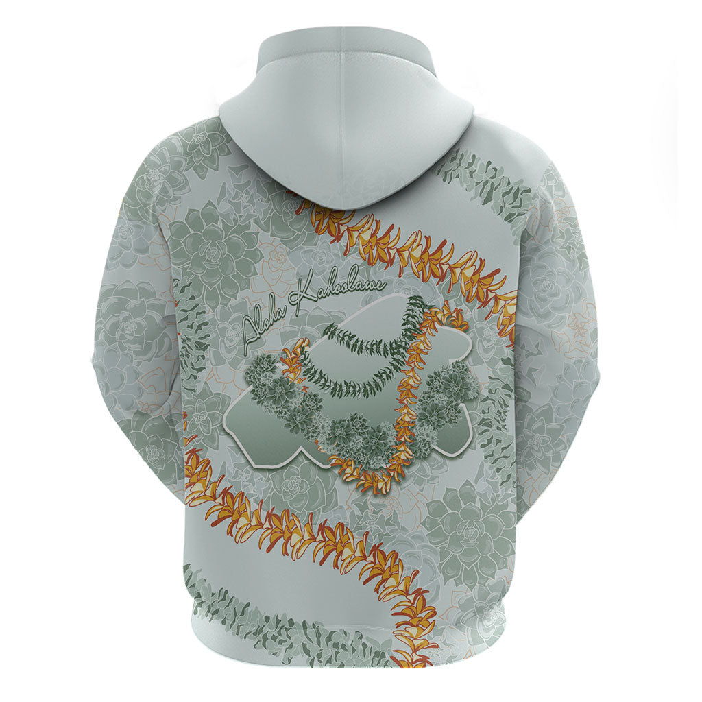 Hawaii Kaho'olawe Island Flowers Lei Hoodie Silver Hinahina Kū Kahakai
