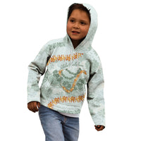 Hawaii Kaho'olawe Island Flowers Lei Kid Hoodie Silver Hinahina Kū Kahakai