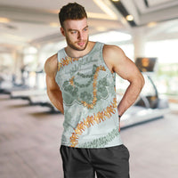Hawaii Kaho'olawe Island Flowers Lei Men Tank Top Silver Hinahina Kū Kahakai