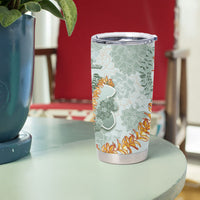 Hawaii Kaho'olawe Island Flowers Lei Tumbler Cup Silver Hinahina Kū Kahakai