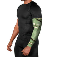 Hawaii Molokai Island Flowers Lei Arm Sleeves Kukui Nut Mossy Green