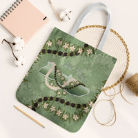 Hawaii Molokai Island Flowers Lei Tote Bag Kukui Nut Mossy Green