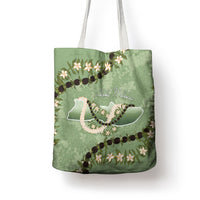 Hawaii Molokai Island Flowers Lei Tote Bag Kukui Nut Mossy Green