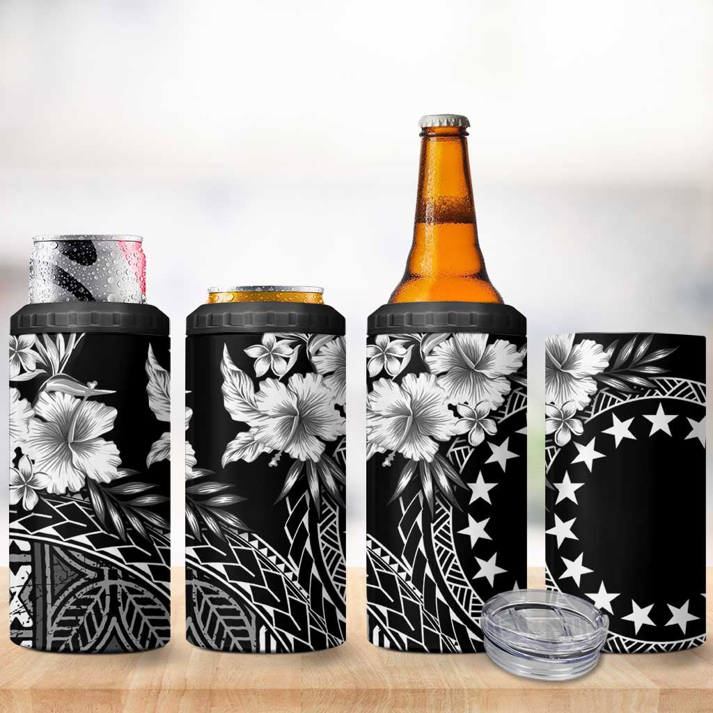 Kia Orana Cook Islands 4 in 1 Can Cooler Tumbler Tiare & Stars