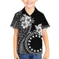 Kia Orana Cook Islands Family Matching Off Shoulder Short Dress and Hawaiian Shirt Tiare and Stars