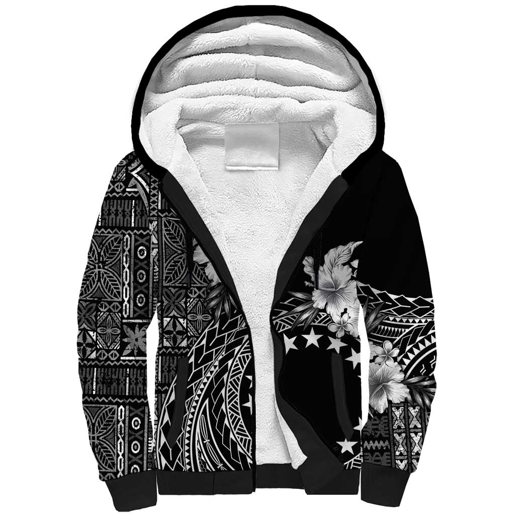 Kia Orana Cook Islands Sherpa Hoodie Tiare and Stars