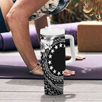 Kia Orana Cook Islands Tumbler With Handle Tiare & Stars