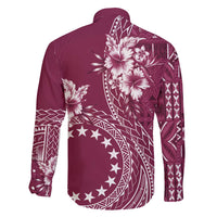 Kia Orana Cook Islands Family Matching Tank Maxi Dress and Hawaiian Shirt Tiare and Stars - Maroon