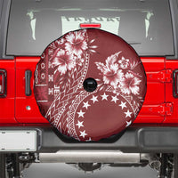 Kia Orana Cook Islands Spare Tire Cover Tiare and Stars - Scarlet LT7 - Polynesian Pride