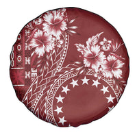 Kia Orana Cook Islands Spare Tire Cover Tiare and Stars - Scarlet LT7 - Polynesian Pride