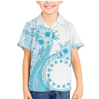 Kia Orana Cook Islands Family Matching Mermaid Dress and Hawaiian Shirt Tiare and Stars - Turquoise