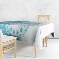 Kia Orana Cook Islands Tablecloth Tiare and Stars - Turquoise
