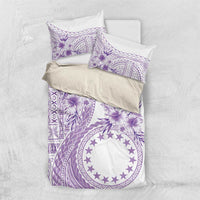 Kia Orana Cook Islands Bedding Set Tiare and Stars - Lavender