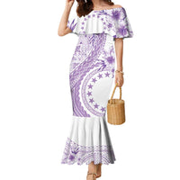 Kia Orana Cook Islands Family Matching Mermaid Dress and Hawaiian Shirt Tiare and Stars - Lavender