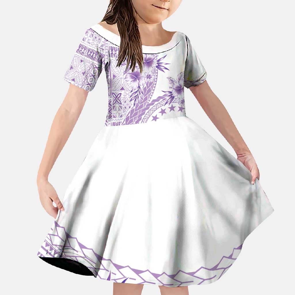 Kia Orana Cook Islands Family Matching Tank Maxi Dress and Hawaiian Shirt Tiare and Stars - Lavender
