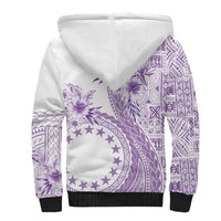 Kia Orana Cook Islands Sherpa Hoodie Tiare and Stars - Lavender