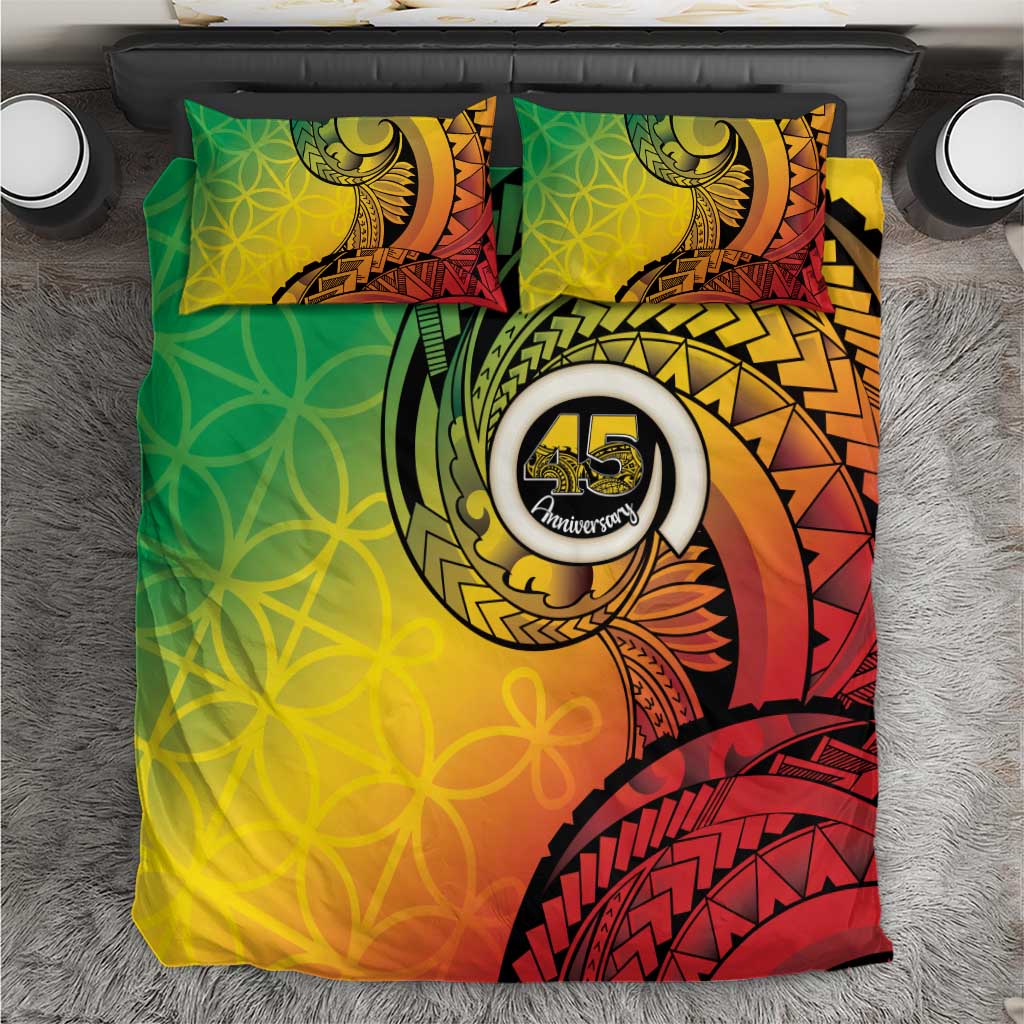 Vanuatu 45th Independence Anniversary Bedding Set Ni-Van Sandroing - Polynesian Pride