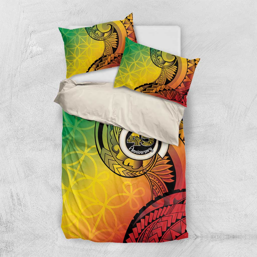 Vanuatu 45th Independence Anniversary Bedding Set Ni-Van Sandroing - Polynesian Pride