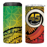 Vanuatu 45th Independence Anniversary 4 in 1 Can Cooler Tumbler Ni-Van Sandroing - Polynesian Pride