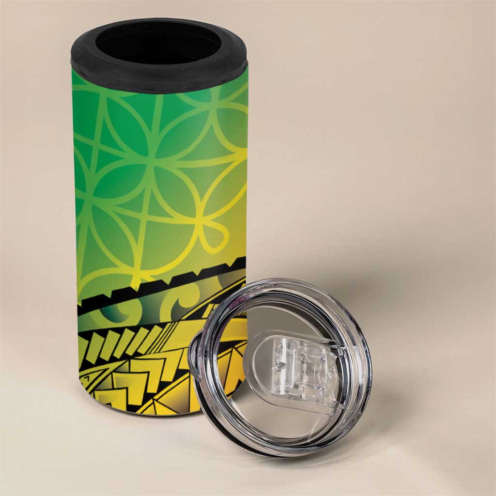 Vanuatu 45th Independence Anniversary 4 in 1 Can Cooler Tumbler Ni-Van Sandroing - Polynesian Pride