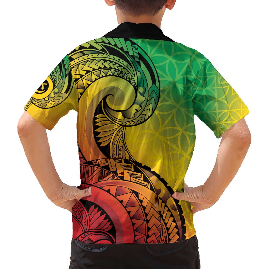Vanuatu 45th Independence Anniversary Family Matching Puletasi and Hawaiian Shirt Ni-Van Sandroing LT7 - Polynesian Pride