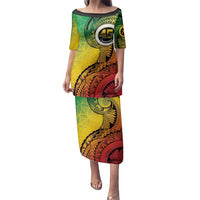 Vanuatu 45th Independence Anniversary Family Matching Puletasi and Hawaiian Shirt Ni-Van Sandroing LT7 Mom's Dress Colorful - Polynesian Pride