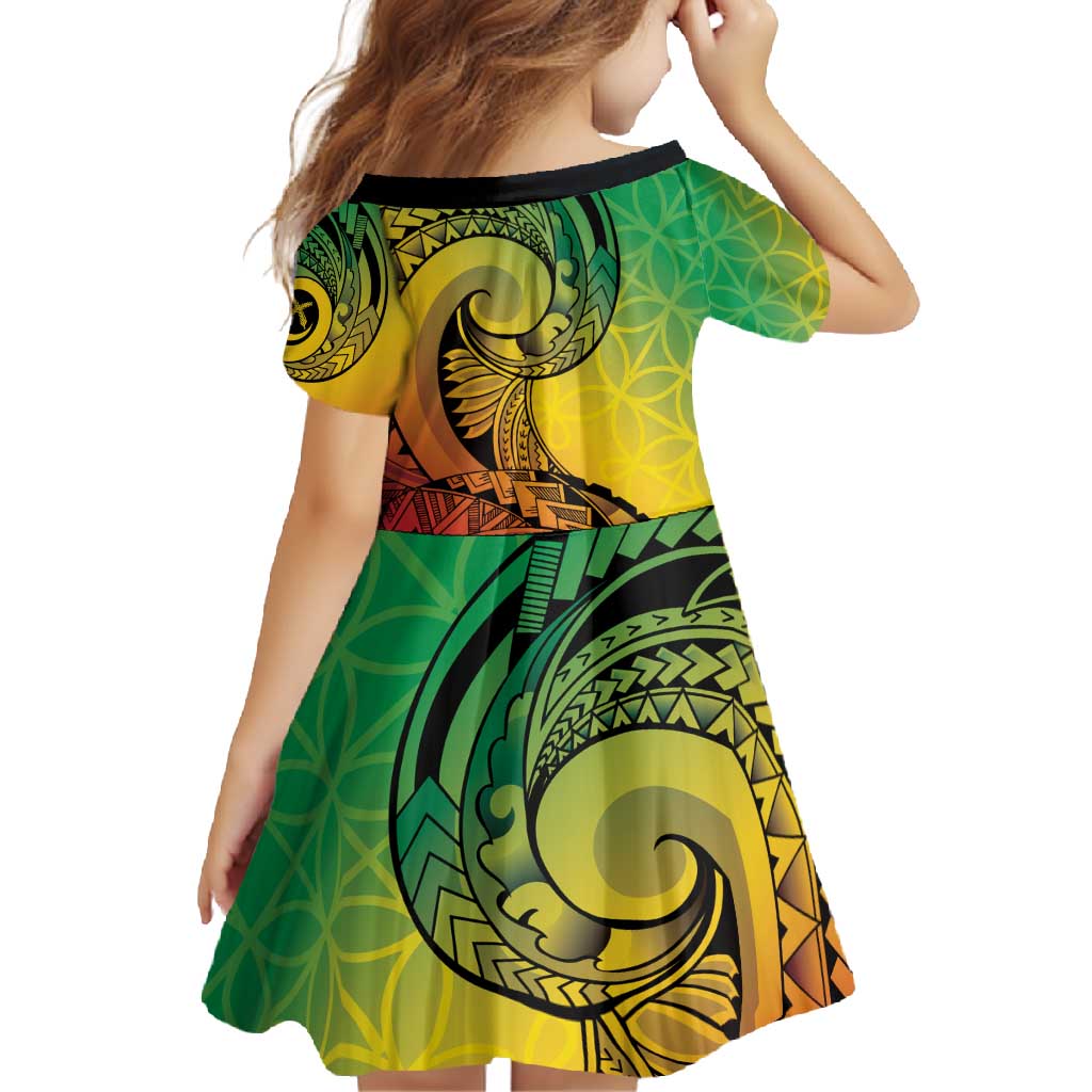 Vanuatu 45th Independence Anniversary Family Matching Tank Maxi Dress and Hawaiian Shirt Ni-Van Sandroing - Polynesian Pride