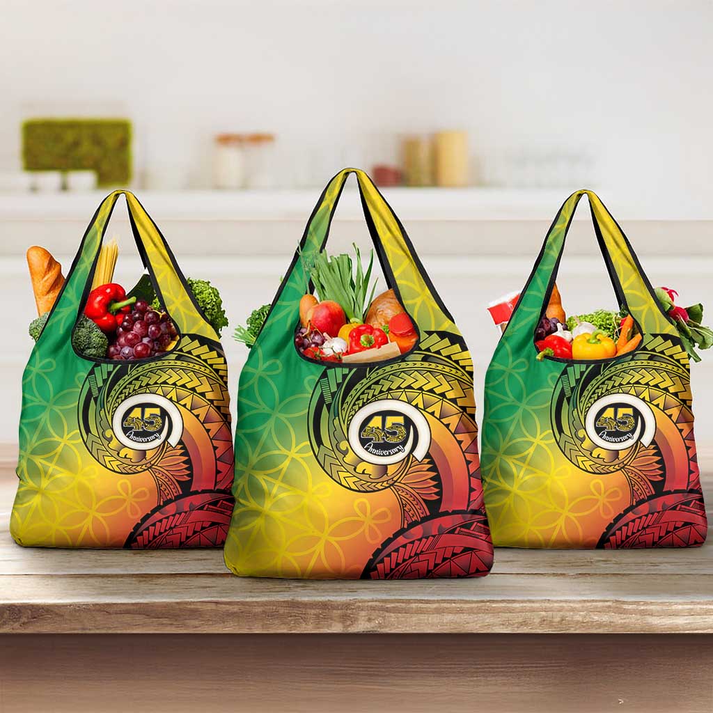 Vanuatu 45th Independence Anniversary Grocery Bag Ni-Van Sandroing - Polynesian Pride