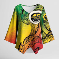 Vanuatu 45th Independence Anniversary Kimono Sleeve Blouse Ni-Van Sandroing - Polynesian Pride