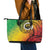 Vanuatu 45th Independence Anniversary Leather Tote Bag Ni-Van Sandroing - Polynesian Pride